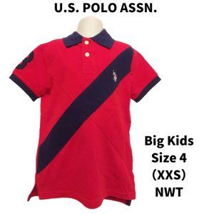 U.S. POLO ASSN. PIQUE POLO SHIRT Size 4 Boys